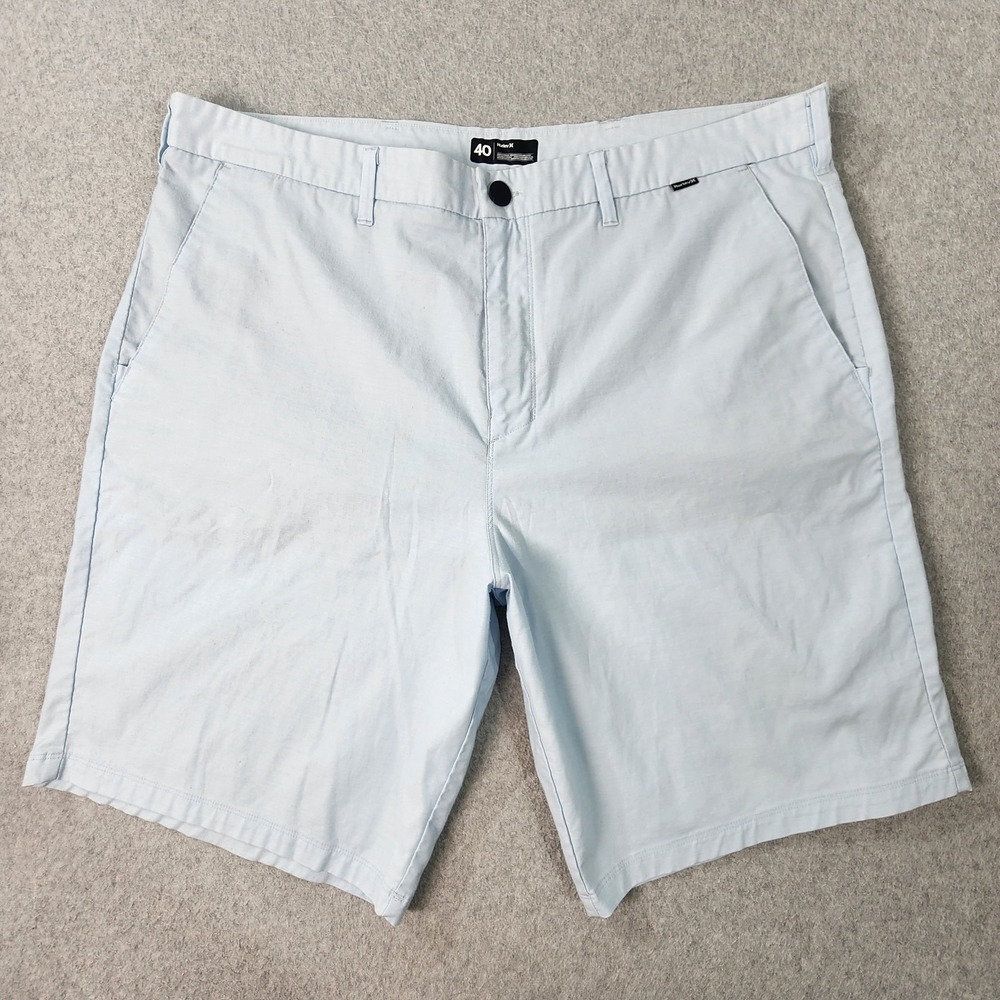 Hurley Nike Dri-FIT Stretch Performance Shorts Mens 40x10 Light Blue Pockets